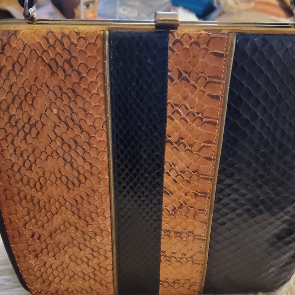 Vintage 60's structured handbag - Picture 3 of 3